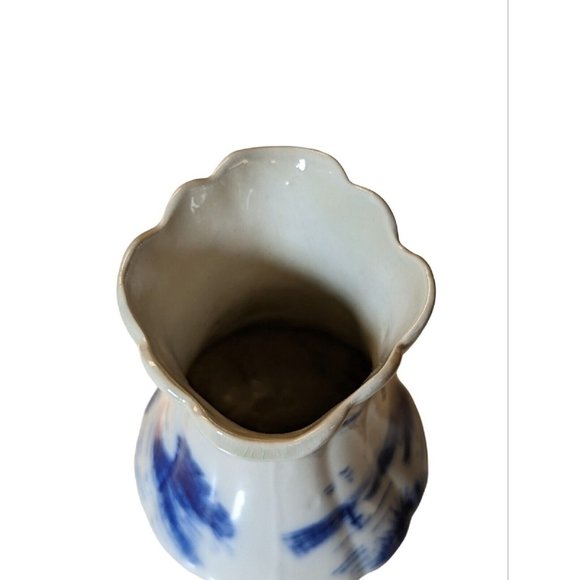 Delft Blue White Dunn Bennett Burslam Vase Crazing - Picture 5 of 7